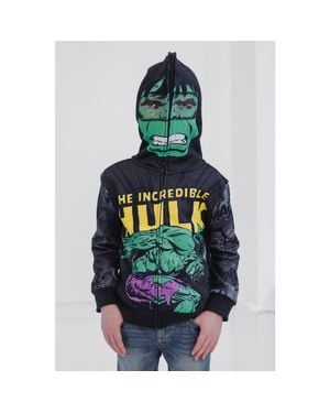 Marvel Avengers The Hulk Cosplay Fleece Zip-Up Hoodie - Multicolor