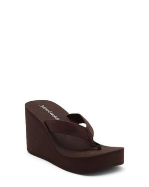Jeffrey Campbell Astria Platform Wedge Sandal - Brown