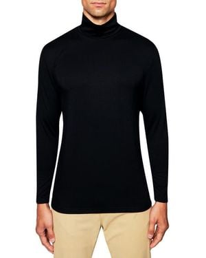 Con.struct Mock Neck Long Sleeve Shirt - Black