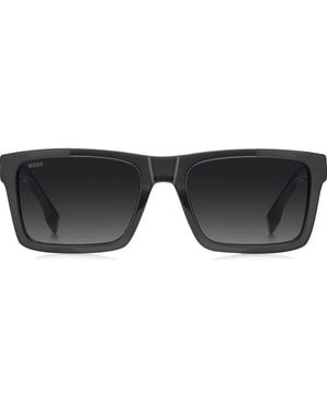 BOSS 56Mm Gradient Rectangular Sunglasses - Black