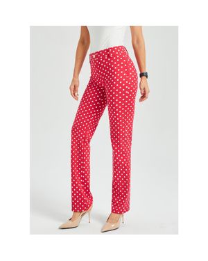 Betabrand Classic Dpyp Dress Pant Yoga Pants Straight Leg - Red