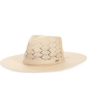 Brixton Porto Straw Fedora - Natural