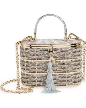 Judith Leiber Willow Embellished Top Handle Bag - Metallic