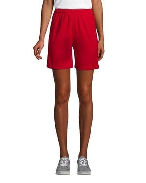 Lands' End School Uniform Mesh Gym Shorts - Red