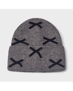 A Little Obsessed Multi Bow Knit Beanie - Gray