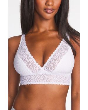 Wacoal High Bar Lace Trim Bralette - White