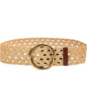Sam Edelman Woven Leather Belt - Natural