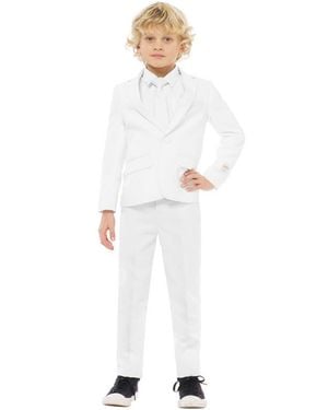 Opposuits Kids' Two-Piece Suit & Clip-On Tie - White