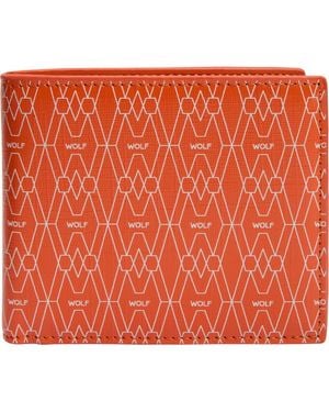 Wolf Signature Billfold And Coin - Orange