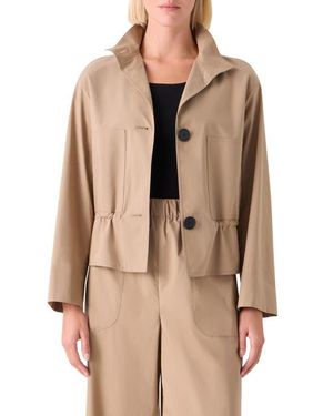 Akris Punto Tech Crop Jacket - Natural