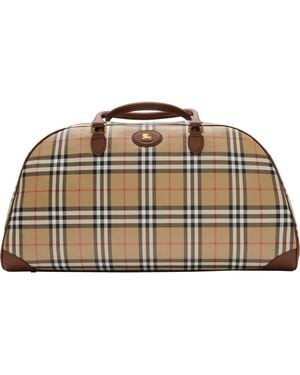 Burberry Check Holdall - Brown