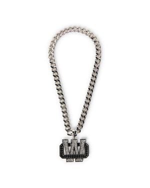 Off-White c/o Virgil Abloh Bling Strass Wall Chain - White