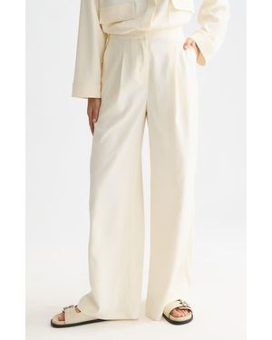 Scotch & Soda Eleni Jacquard Wide Leg Pants - Natural