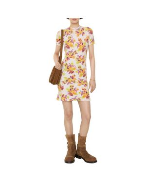 Burberry Floral Cotton Blend Dress - Multicolor