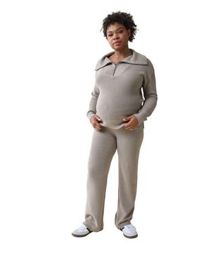 Ingrid & Isabel The Stay Cozy Maternity + Postpartum Sweater Pant - Gray