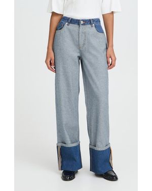Ichi Ihmianna Two-Tone Jeans - Blue