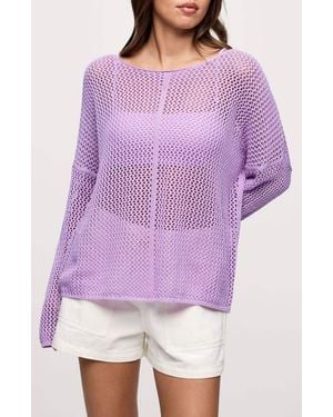 nuuds Summer Breeze Open Stitch Sweater - Purple