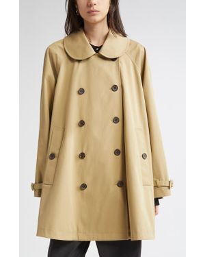 Sandy Liang Huxley Gabardine Trench Coat - Natural