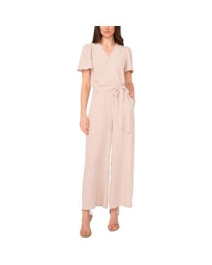 Vince Camuto Tie Waist Wide Leg Jumpsuit - Pink