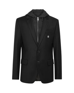 Billionaire Travel Hood Blazer - Black
