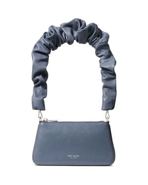 Kate Spade Grace Glazed Leather Shoulder Bag - Blue