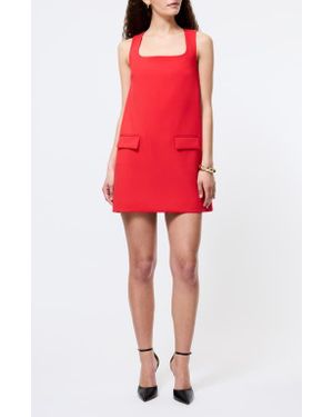 French Connection Square Neck Shift Minidress - Red