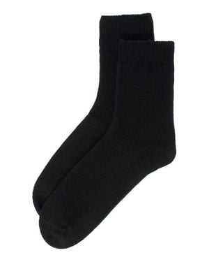 Gobi Cashmere Cashmere Jersey Knit Bed Socks - Black