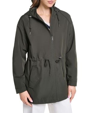 Levi's Water Resistant Hooded Rain Jacket - Gray