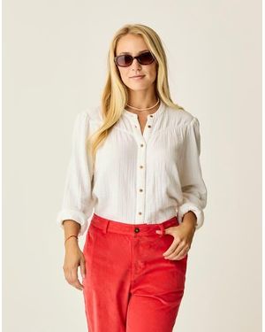 Carve Designs Tatum Double Gauze Shirt - Red