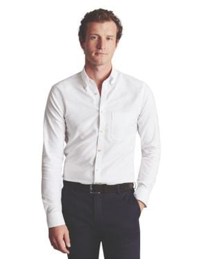 Charles Tyrwhitt Non-Iron Stretch Oxford Shirt - White