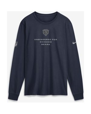 Nike New England Patriots Sideline Bold Arch Star Dri-Fit Long Sleeve T-Shirt - Blue