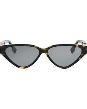 Fendi Ff Diamonds 57Mm Cat Eye Sunglasses - Gray