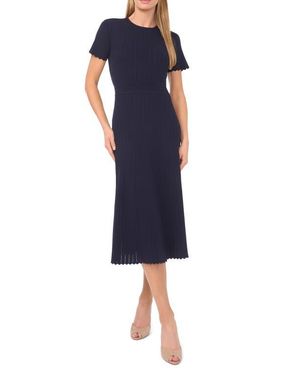 Ted Baker Pointelle Short Sleeve Midi Dress - Blue