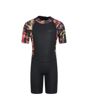 Mountain Warehouse Childrens/Kids Shorty Printed Wetsuit - Black