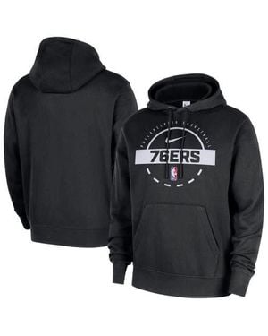 Nike Philadelphia 76Ers 2025/26 Authentic Practice Club Pullover Hoodie - Black