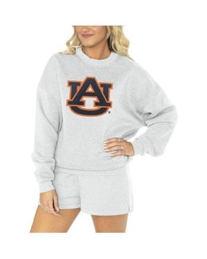 Gameday Couture Auburn Tigers Team Effort Pullover Sweatshirt & Shorts Sleep Set - Gray