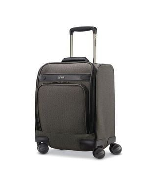 Hartmann Herringbone Deluxe 16 Underseat Carry On Spinner Luggage - Black