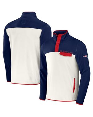 NFL X DARIUS RUCKER Collection By Fanatics/Cream New England Patriots Micro Fleece Quarter-Snap Jacket - Blue