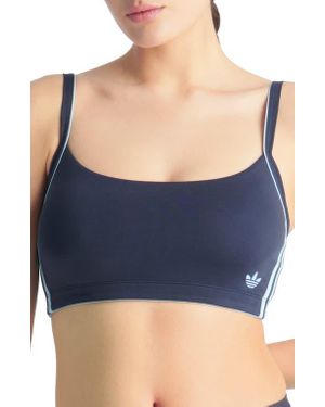 adidas Originals Scoop Cotton Blend Jersey Bralette - Blue