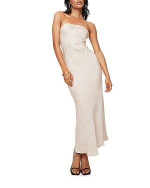 Princess Polly Salvin Strapless Jacquard Dress - White