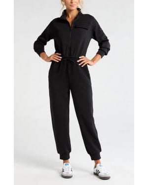 Zella Lift Off Long Sleeve Jumpsuit - Black