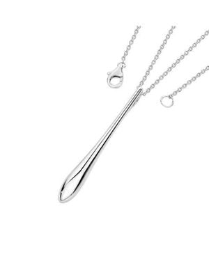 Lucy Quartermaine Solid Tear Drop Pendant - Metallic