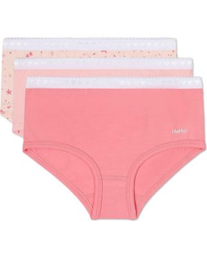 Memoi Girl's 3 Pair Pack Starry Briefs - Pink
