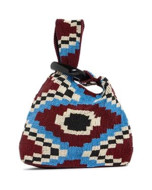 Veronica Beard Beaded Swing Top Handle Bag - Blue
