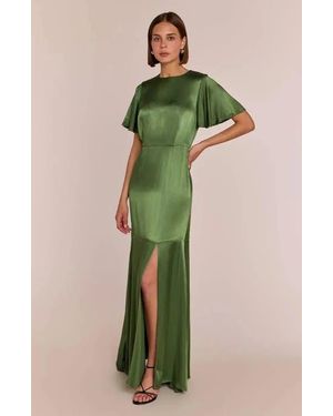 Rewritten Sienna Capped Sleeve Dress - Green