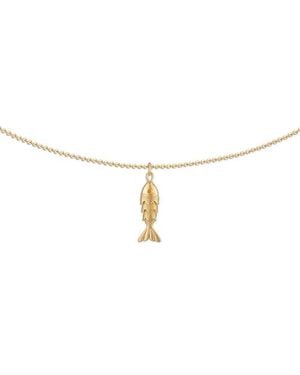 Alexa Leigh Fish Ball Chain Necklace - Metallic