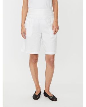 Masai Mapinja Smock Waist Linen Shorts - White