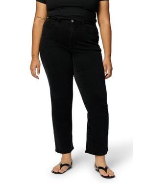 WARP+WEFT Ase High Waist Straight Leg Stretch Jeans - Black