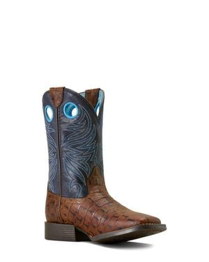 Ariat Kids' Knox Wide Square Toe Western Boot - Blue