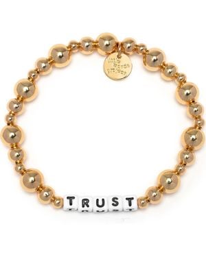 Little Words Project Trust Beaded Stretch Bracelet - Metallic